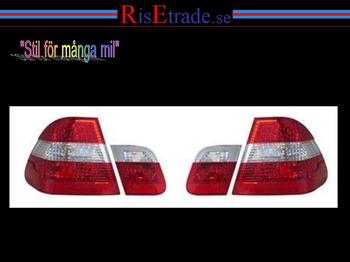 Rödvita baklampor till BMW E46 4d sedan.