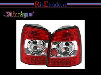 Rödvita LED baklampor till Audi A4 B5 avant