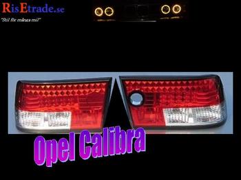 Rödvita Led bakljus till Opel Calibra.