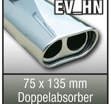 SuperSport Tips variant HN 75x135mm flat oval, dubbel absorbatorn, fl„nsade rim