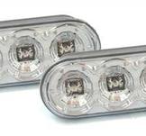 LED-sidblinkers (oval) / Krom (Par)