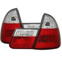 Baklampor LED i röd & kromat klarglas till Touring E46