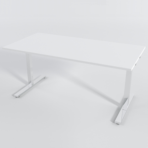 Schreibtisch Rechteck Manuelle 160x80 Laminat Weiß