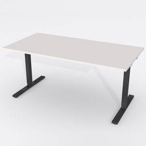 Skrivbord Rektangulär Elektrisk 160x80 cm Laminat Ljusgrå