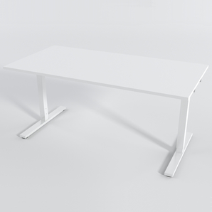 Schreibtisch Rechteck Elektrisch 160x80 Laminat Weiß