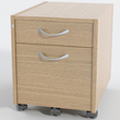 Rollcontainer 2 Eiche Furnier