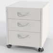 Rollcontainer 3 Laminat Hellgrau