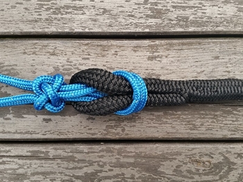Lead rope with loop and rope popper - 14 mm