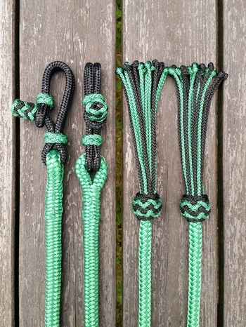 Split reins with rope connectors and tassels