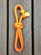 Lead rope connector with decorative end knot for neck ropes