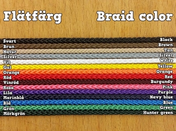 Braided riding cavesson with knot adjustment