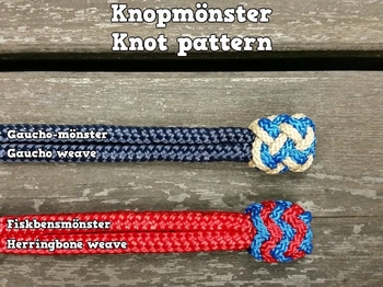 Neck rope with knot adjustment and decorative knots