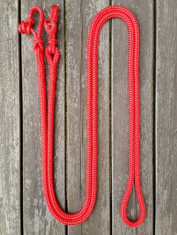 Loop reins with rope connectors - 10 mm, 3 m, Red