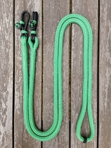 Loop reins with rope connectors and middle marker - 14 mm, 2,80 m, Green