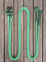Split reins with rope connectors and tassels - 10 mm, 2 x 2,20 m, Green