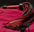Leather Whip - 144-tailed Red/Black Genuine