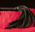Short Leather Whip 36-tailed, Black genuine