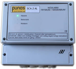 Man in cold room alarm SCA 2 AL, two separate relays