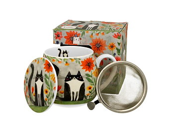 Cat Meadow - Mugg Barrel med tesil (The Art Gallery)