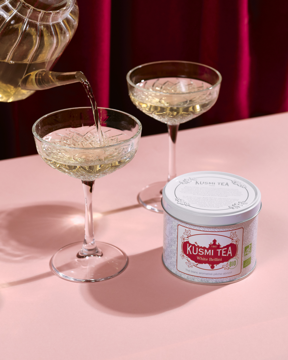 Kusmi White Bellini Ekologisk - Plåtburk 90 gram - 3