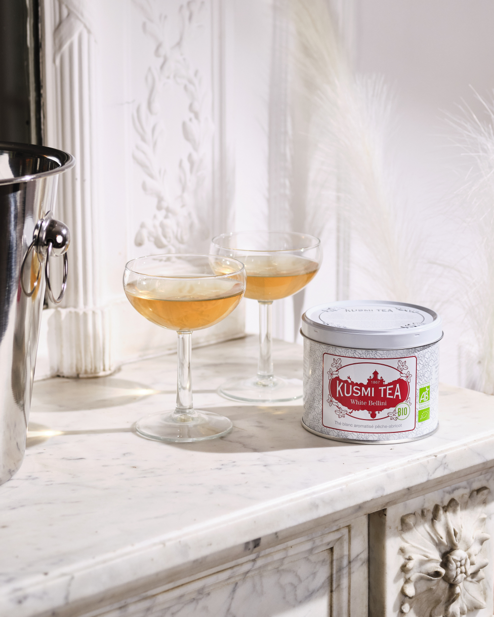 Kusmi White Bellini Ekologisk - Plåtburk 90 gram - 5