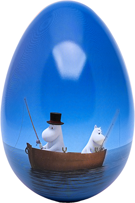 Mumin Plåtägg / Påskägg - Fiska 18 cm
