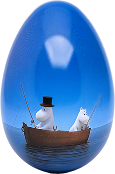 Mumin Plåtägg / Påskägg - Fiska 18 cm