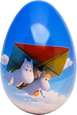 Mumin Plåtägg / Påskägg - Flyga Drake 18 cm