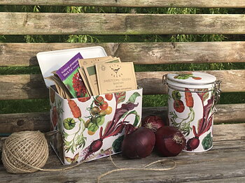 Teburk Rund med knäpplock 300 gram - Emma Bridgewater Vegetable Garden
