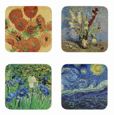 Vincent Van Gogh - Glasunderlägg 4-pack