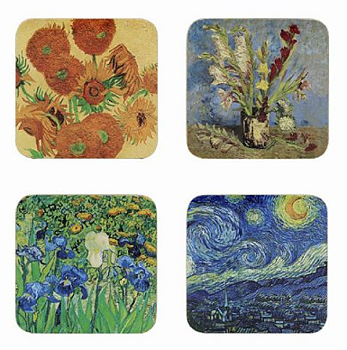 Vincent Van Gogh - Glasunderlägg 4-pack