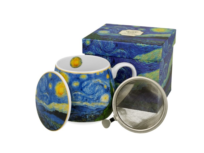 Van Gogh "Starry Night" - Mugg Barrel med tesil (The Art Gallery)