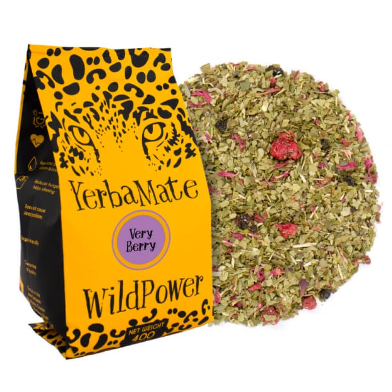Yerba Maté Kit - Mate Very Berry, Svart Matékopp och Bombilla - 2