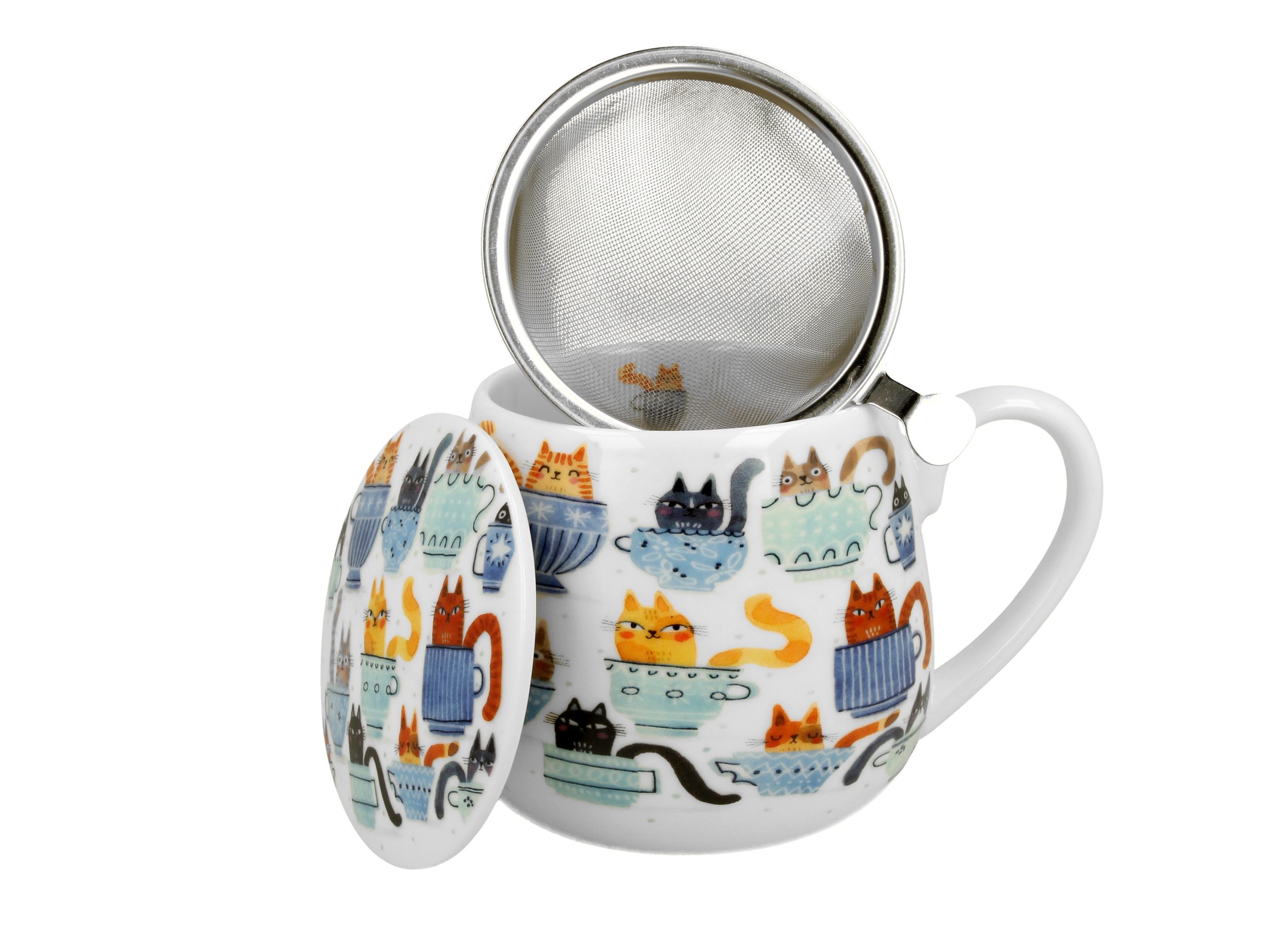 Cat Teacup - Mugg Barrel med tesil (The Art Gallery) - 3