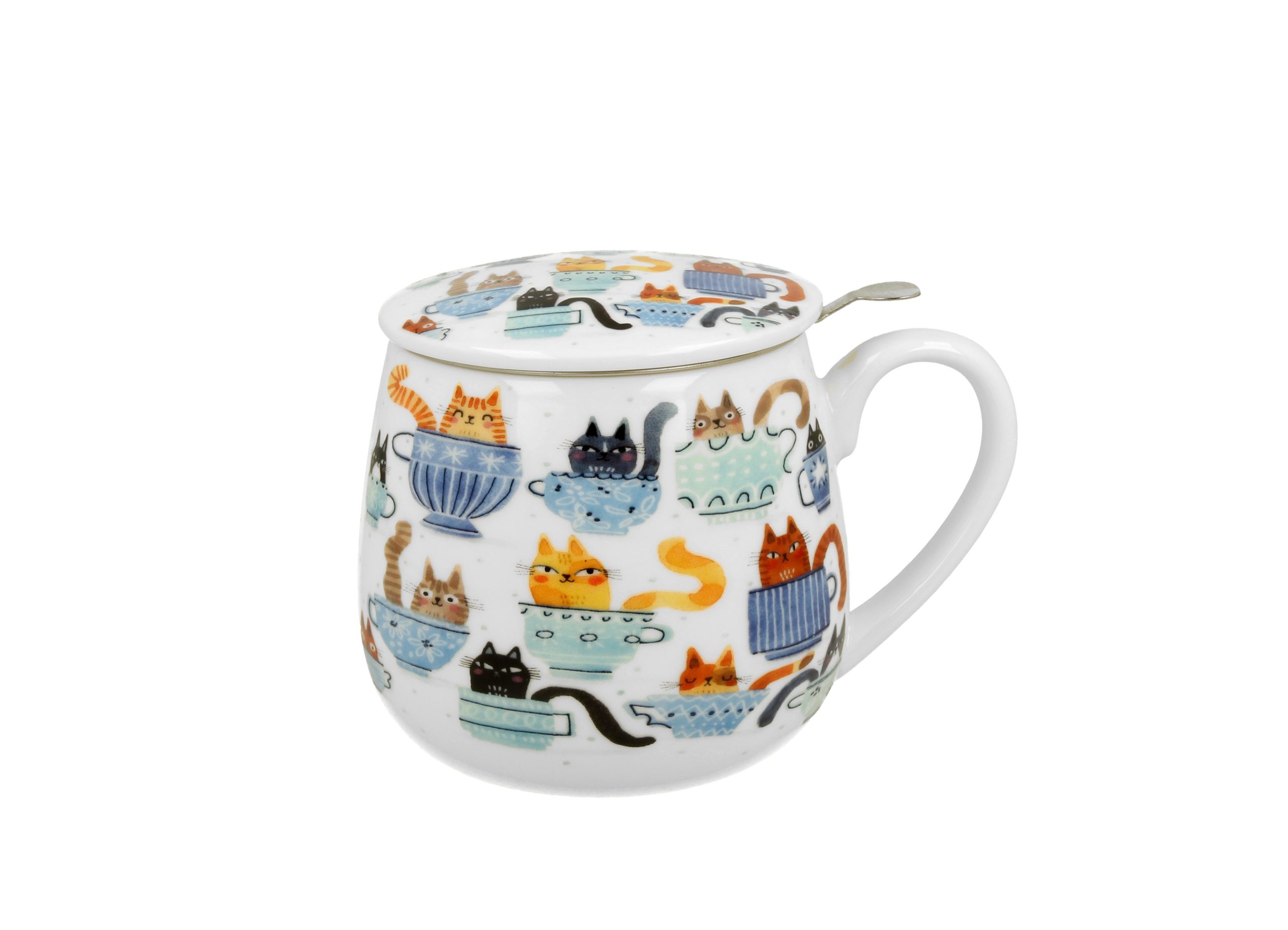 Cat Teacup - Mugg Barrel med tesil (The Art Gallery) - 4