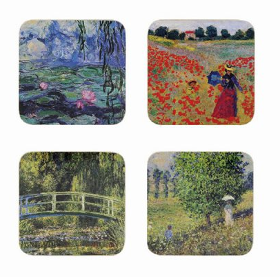 Claude Monet - Glasunderlägg 4-pack