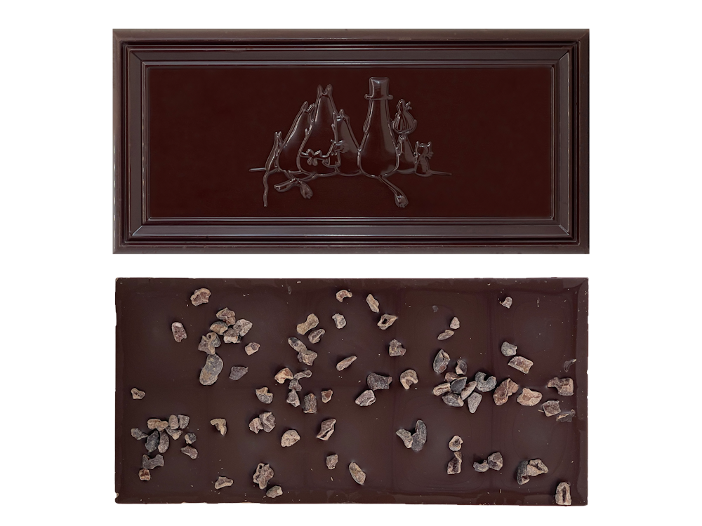 Organic Moomin Chocolate The Hattifatteners - Mörk choklad 70% med kakaonibs - 2