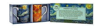 Van Gogh Landskap & Solros - 2-pack muggar i presentkartong