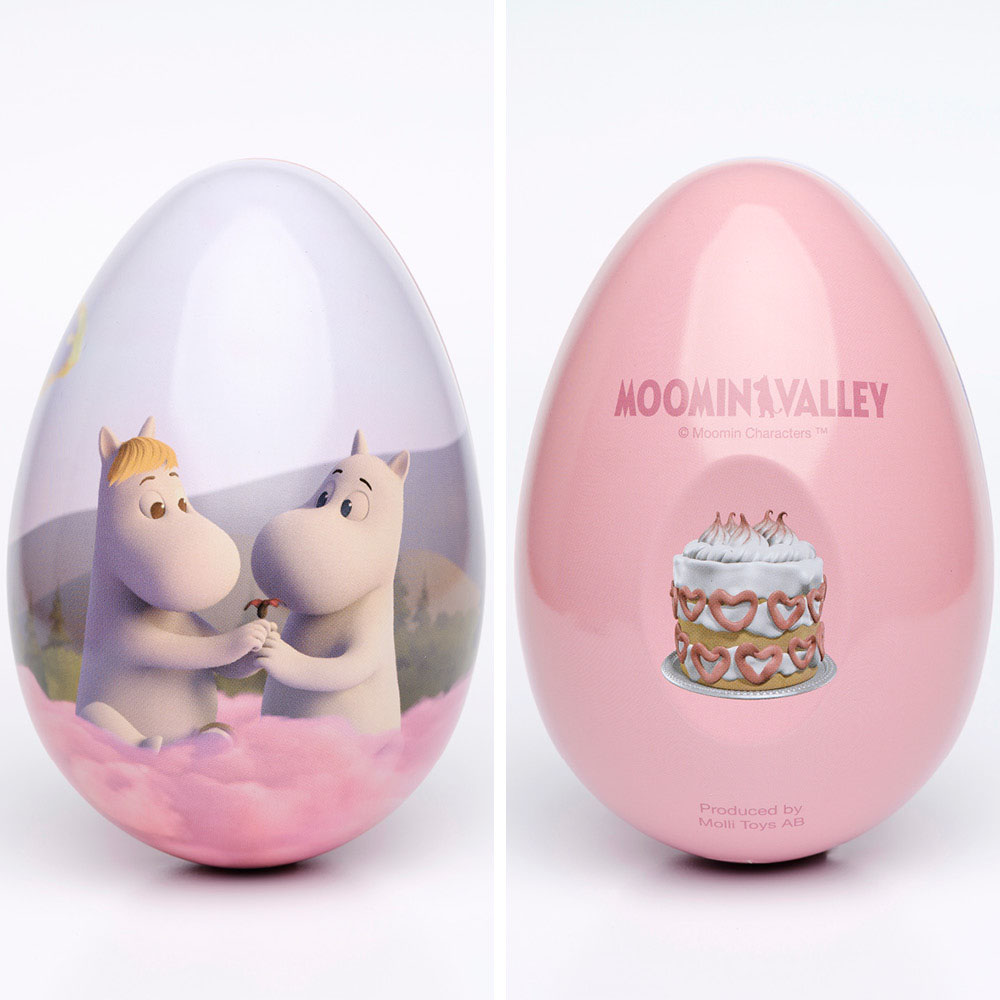 STORT Mumin Plåtägg / Påskägg - Rosa Moln 25 cm - 2