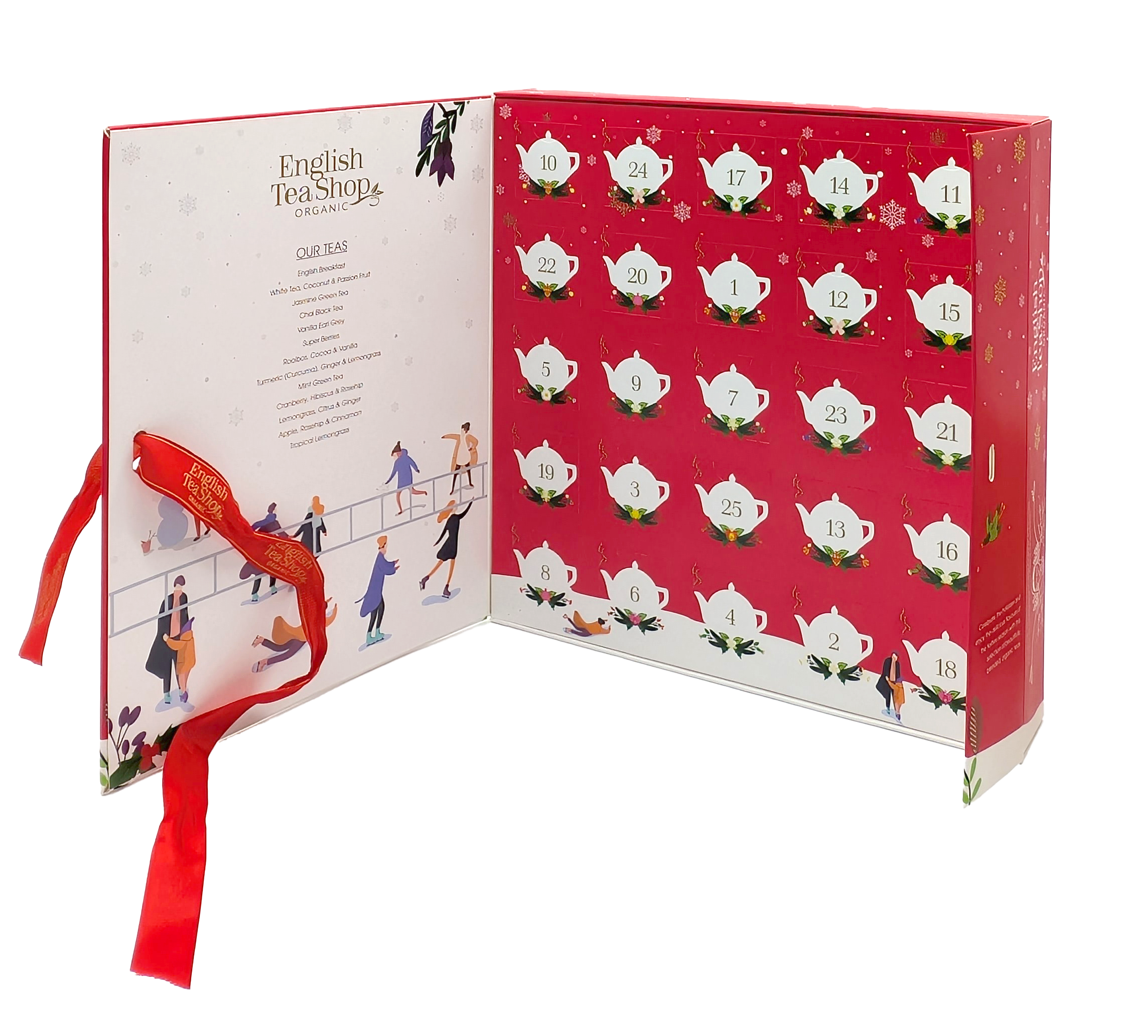 English Tea Shop Tekalender - Santa Red Bok Ekologisk 2026 - 2