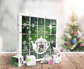 English Tea Shop Tekalender - Ekologisk Puzzle Box Grön 2026