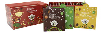 English Tea Shop Tekalender - Te i röd box med 25 tepåsar Ekologisk 2026