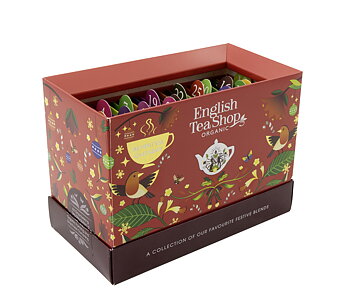 English Tea Shop Tekalender - Te i röd box med 25 tepåsar Ekologisk 2026