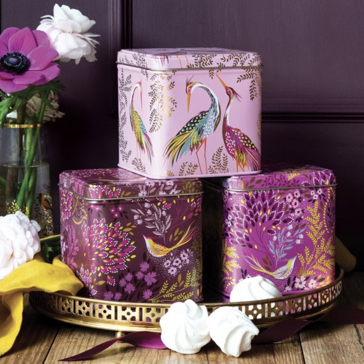 Teburk - Sara Miller Haveli Garden MÖRKLILA 200 gram - 6
