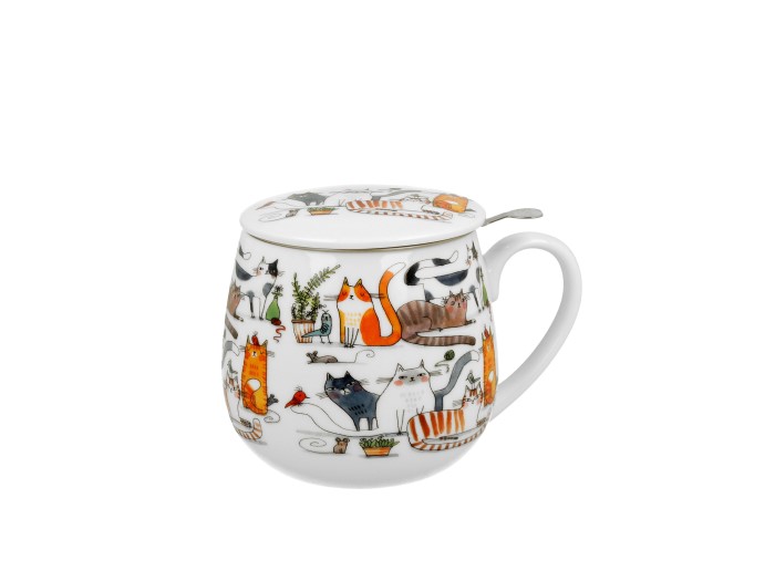 Cat Lazy - Mugg Barrel med tesil (The Art Gallery) - 2