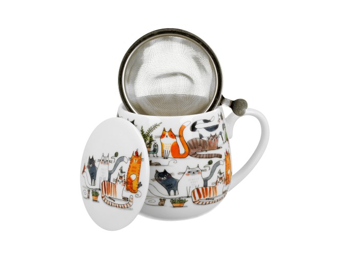 Cat Lazy - Mugg Barrel med tesil (The Art Gallery) - 3