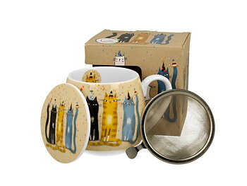 Cat Party - Mugg Barrel med tesil (The Art Gallery)