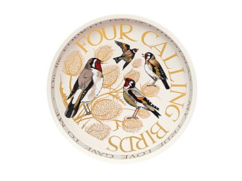 Bricka Emma Bridgewater Four Calling Birds rund