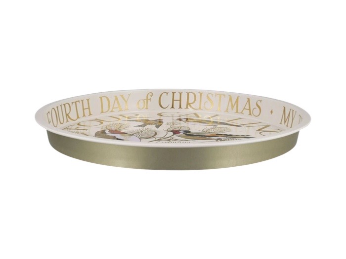 Bricka Emma Bridgewater Four Calling Birds rund - 2