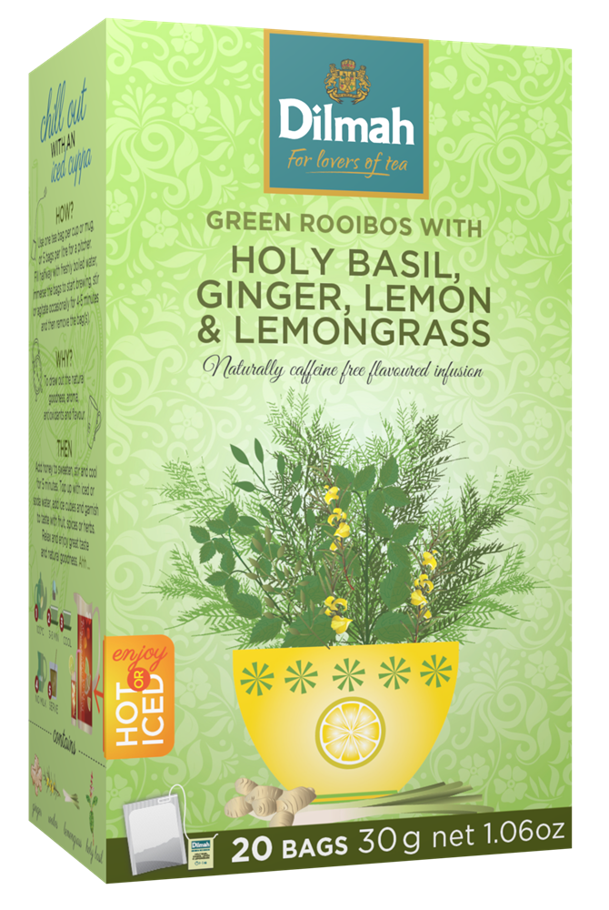 Dilmah Tulsi Ingefära och Citrongräs - Tepåsar 20-pack